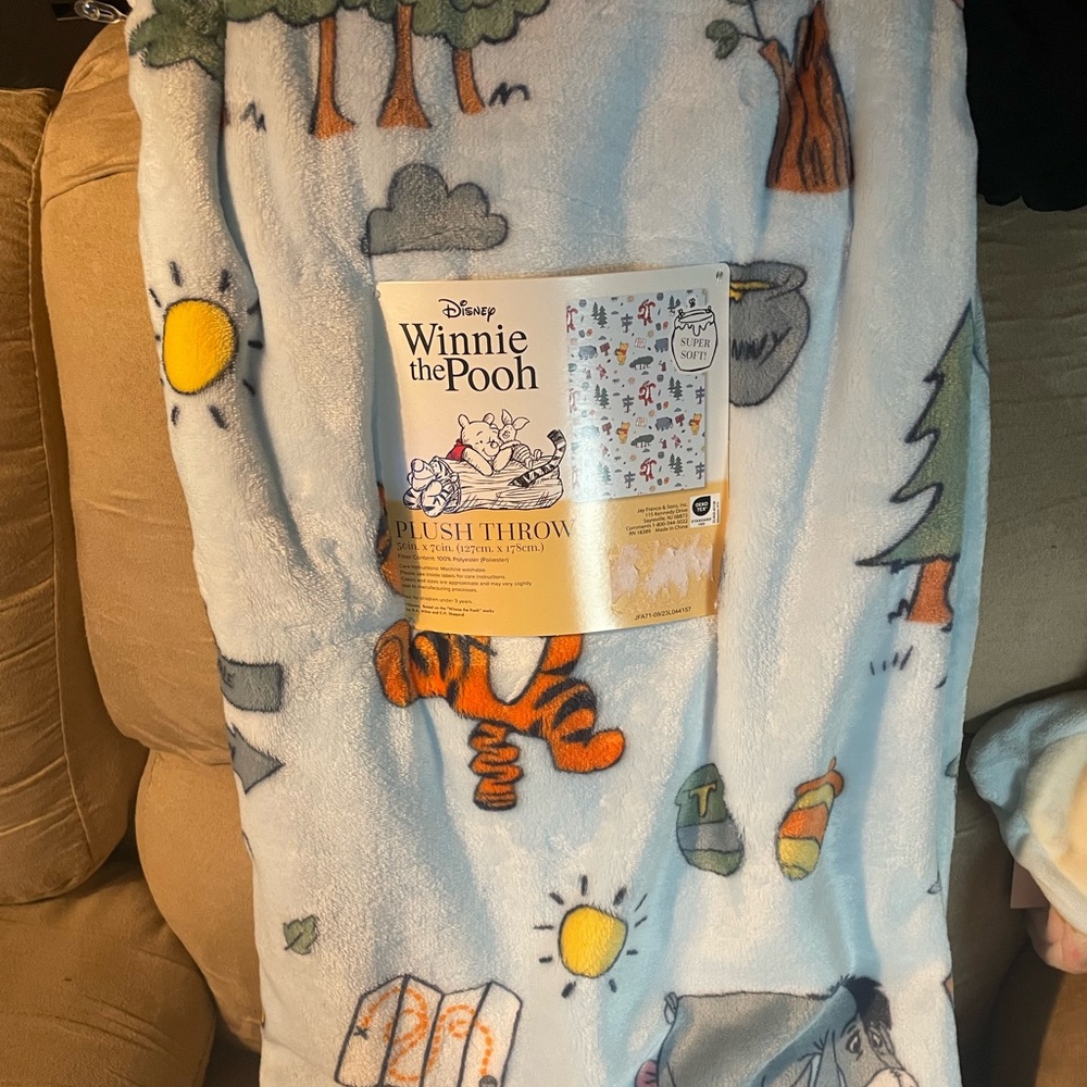 Winnie the Pooh Plush Throw Blanket